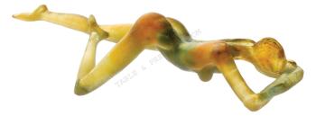 Rêve d'amour ambre et vert - Daum